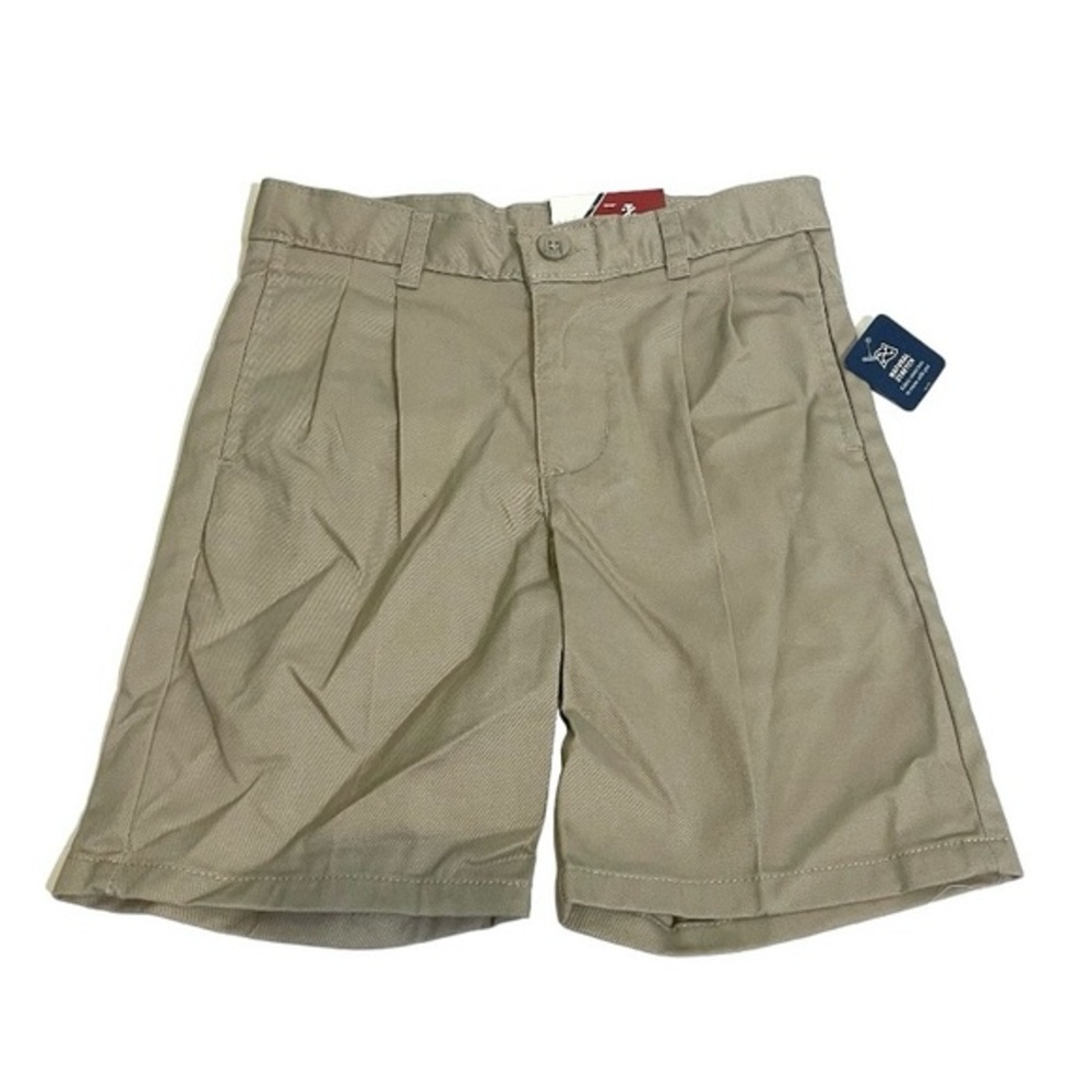 NWT Boys’ 6 IZOD Cotton Khaki Shorts Pleated Front New School Uniform Pleats